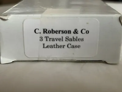  C. Roberson (DaVinci)  Kolinsky Travel Brush Set Of Three Leather Case NEW • $245