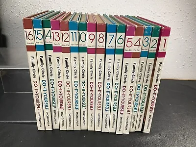 VINTAGE 1973 Family Circle DO-IT-YOURSELF Encyclopedia COMPLETE 16 Volume Set • $22.99