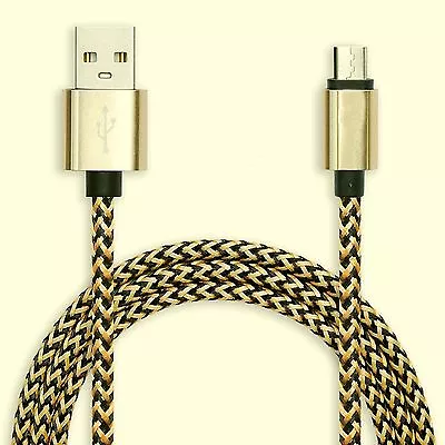 Durable Micro USB Cable For Galaxy S7 S6 S5 Note HTC M9 M7 LG G3 G4 Charger Data • £3.94