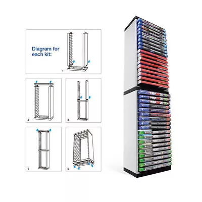 12/36 Game CD Discs Storage Rack Double Layer For PS4/PS5/ONE/Nintendo Switch • $21.67