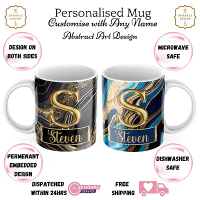 Personalised Any Name Art Mug Custom Fun Coffee Cup Gift Friend For Her Him • £9.99