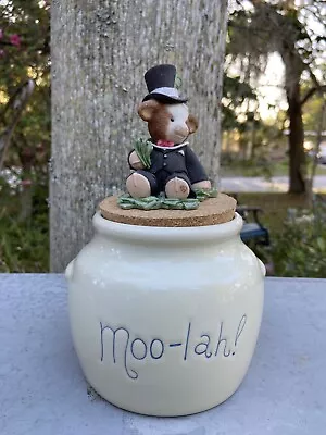 Rare Enesco Mary’s Moo Moos Moo-lah Jar Cow With Money Amazing • $195