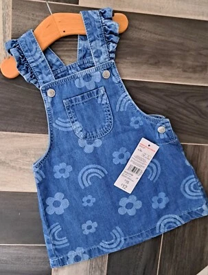 £2.50 • Buy Baby Girl 12-18 Months BNWT F&F Denim Pinafore Dress