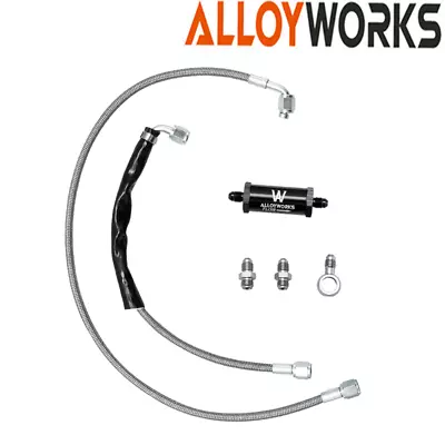 Ford Falcon FG Turbo Billet Oil Feed Line Kit Inline 40 Micron Fits Ford Xr6 • $89.99