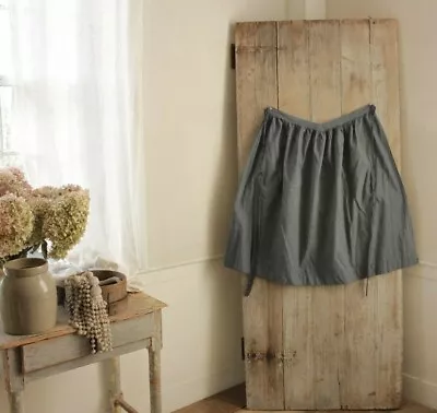 $142 • Buy Apron French Vintage Indigo Blue Kitchen Work Wear Chambray Cotton Fabric 1900