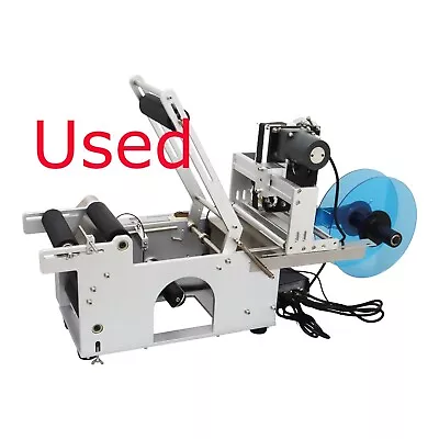 Used Industry Semi-automatic Round Bottle Labeling Machine W/Code Printer 110V • $398.97