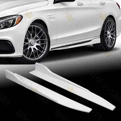 2pcs 31  X 4  Painted White Side Skirt Rocker Splitters Winglet Canard Diffuser • $28.24