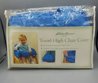 EDDIE BAUER TRAVEL HIGH CHAIR COVER BLUE Restaurant High Chair Padded  • $9.98