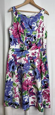 Evan Picone Womens Sz 14 Floral Print Dress Sleeveless Dress Read Description • $14