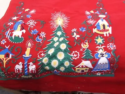$29.99 • Buy Wilendure Cotton Vintage Christmas Tablecloth Old Fashioned Dutch Kitchen 1971