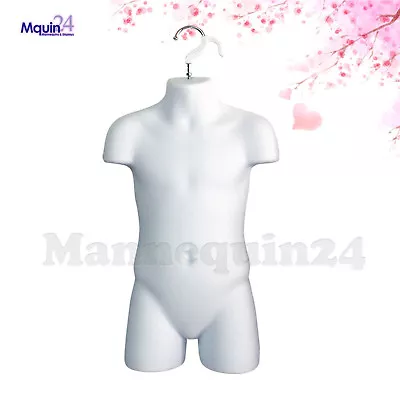 $21.85 • Buy Mannequin Child White Torso - Kids' Hanging Dress Form -Hollow Back Hard Plastic