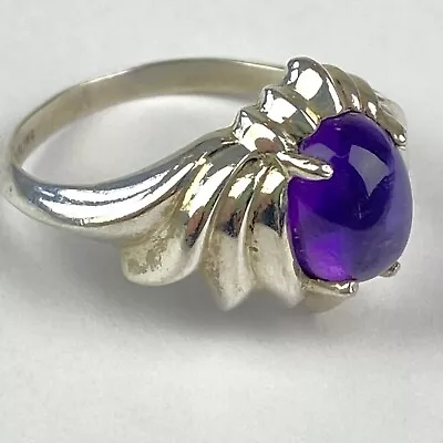 KABANA Sterling Silver Ring Purple Amethyst Stone 3.9g Size 8 • $29.99