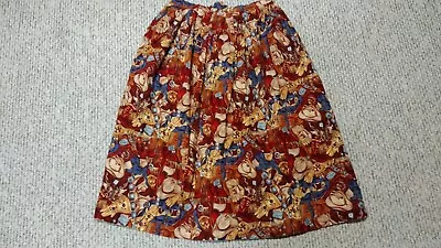 $47.99 • Buy Vintage 90s Alexander Henry Print Skirt S M Rare Fabric Western Horse Cowboy