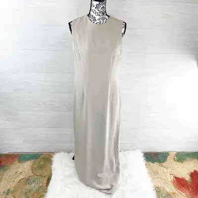 Naeem Khan Sleeveless Crewneck Silk Maxi Dress • $80