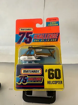 Matchbox 75 Challenge #60 Helicopter 1997 Edition L12 • $4.08