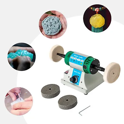 Multifunction Jewelry Rock Polishing Buffer Bench Lathe Polisher Machine 320 W! • $75