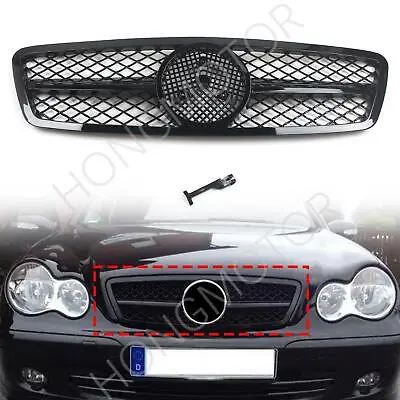 Front Radiator Grille AMG Style For Benz C-Class W203 C320 C200 2001-2007 • $98.70