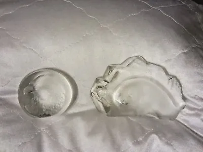 2 Mats Jonasson Crystal Baby Seal Pup 3150 Eagle 9201 Sculpture Paperweights NR • $29.95