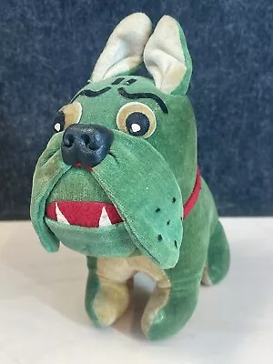 Vintage Dakin Dream Pets Green Bulldog Semper Fidelis Japan Soft Toy 1950s Retro • $40