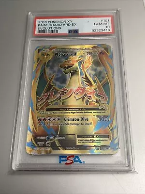 Pokemon Mega M Charizard EX 101/108 Full Art FA XY Evolutions - PSA 10 GEM MINT • $206.91