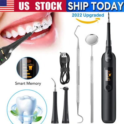 $19.65 • Buy Electric Ultrasonic Dental Tartar Plaque Calculus Tooth Remover Set Cleaning Kit