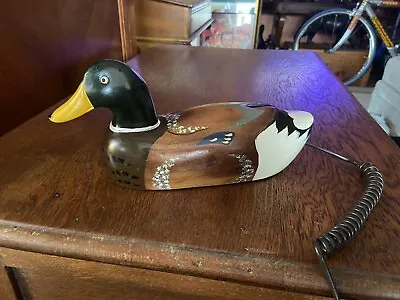 Vintage Wooden Duck Decoy Phone • $120