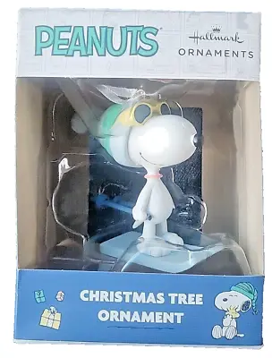 *SNOOPY SKIING* Hallmark Peanuts Christmas Tree Ornament Charlie Brown New! • $13.99