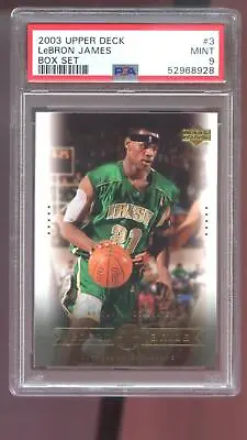 2003-04 Upper Deck Box Set #3 Lebron James ROOKIE RC PSA 9 Graded Card NBA 03-04 • $94.96