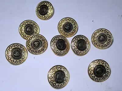 Versace Gold Medusa Head Metal Buttons.0.70 Inches / 1.8cms.Pack Of 10 • $38