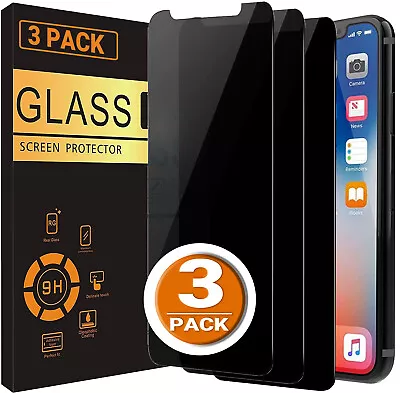 3 Pack For IPhone 15 14 13 12 11 Pro Max Privacy Tempered GLASS Screen Protector • $7.85