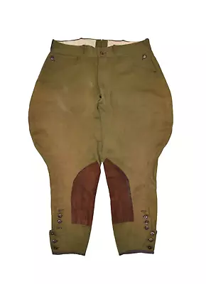 Vintage Jodhpurs Mens 32 Olive Horse Riding Pants Equestrian 60s Breeches • $54.94