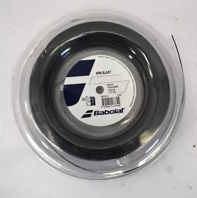 Babolat RPM Blast 16G 1.30mm 660' 200m Reel Tennis String Black 243101 • $163.99