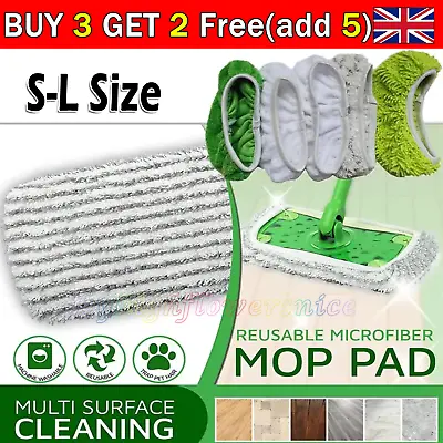 Universal Steam Mop Pads Cloths Cover Pad Cloth Microfibre Coral Cleaner Clothes • £3.35