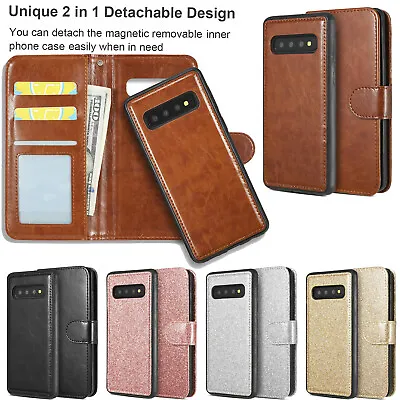 For Samsung Galaxy S20 S10 5G S9 S8 J3 J5 Wallet Case Leather Flip Phone Cover • £2.99