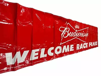 🏁 Vintage Budweiser Welcomes Race Fans Banner - 4x20ft- Original Design 🍻🏎️ • $75.99