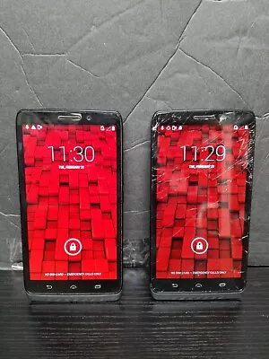 (LOT OF 2) Motorola Droid MAXX - 32/16GB - Black - Verizon *READ* • $31.99