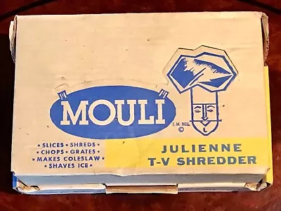 Vintage Mouli Julienne/Shredder -Yellow Handle- ORIGINAL BOX-used AS IS • $96