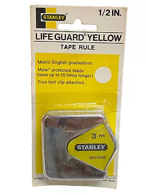 Vintage Stanley MY3ME Tape Rule W/ Metric-English Graduations - 3 Meters X 1/2  • $12.99