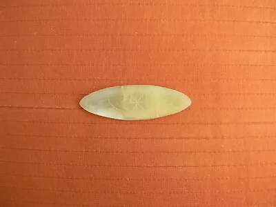 Antique Asian Mother Of Pearl China Game Marker/Game Counter Small Oval • $9.95