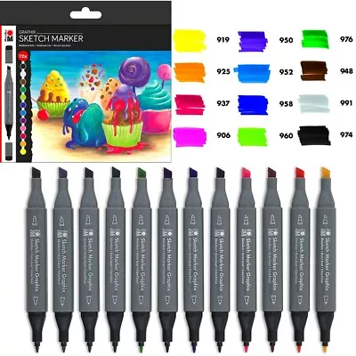 MARABU Alcohol Ink Japanese Twin Tip Markers Brush Pens Set GLASS WOOD CLAY YUPO • £40.85