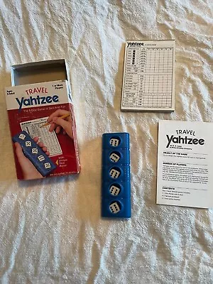 Vintage Travel Yahtzee Game 1984 Milton Bradley Complete Family Games Vacation • $10.50