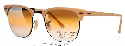 RAY BAN RB3716 9157AG Matte Beige Black Unisex Clubmaster Sunglasses 51-21-145 • $109.99