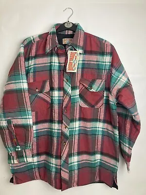 BNWT Workwear Quilted Top/Shirt Rough Trade Mens Size Oversized Medium Chequered • £12.99