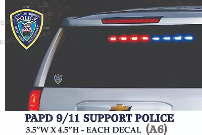 2 Decals Support Police PAPD 9-11 Fallen Officers DECAL Sticker Sept 11  9/11/01 • $4.95