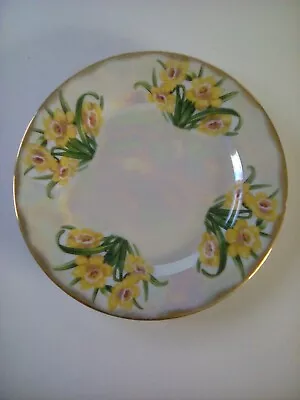 Vintage Ucagco Porcelain Japan 7.5  China Plate March Daffodil Iridescent G • $10.90