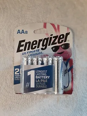 Energizer Ultimate Lithium AA Batteries 8 Pack (L91SBP-8) BRAND NEW Exp: 2048 • $18.10