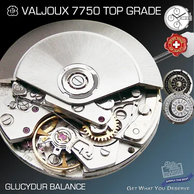 $430 • Buy Movement Eta Valjoux 7750, Automatic, Top Grade, Glucydur Balance