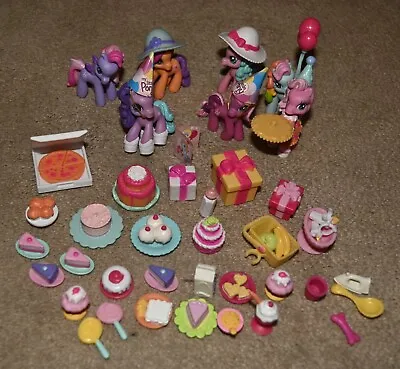 My Little Pony Mini Figures 7 Collectable Figures Party Accessories VGC • £15