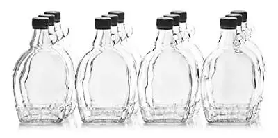 North Mountain Supply 12 Ounce Glass Maple Syrup Bottles Loop Handle Case Of 12 • $37.97