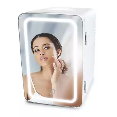 6L Mini Fridge Beauty & Skincare Refrigerator Glass Door White 10.6 X11.7 • $31.99